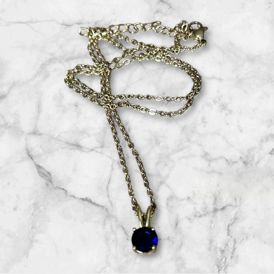 Gold and Royal Blue Pendant