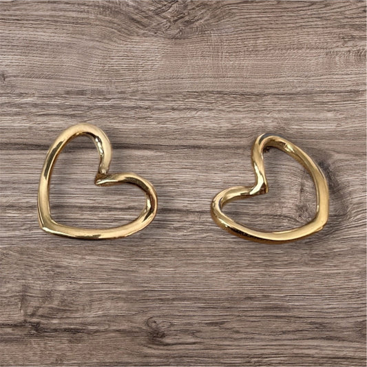Heart Earrings: Gold Colour