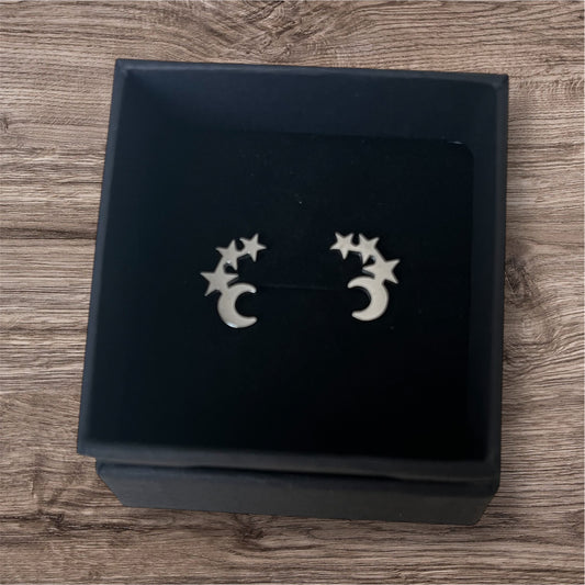 Moon & Star Studs